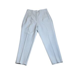 Zara light gray high waisted pleated front trouser pants size Large